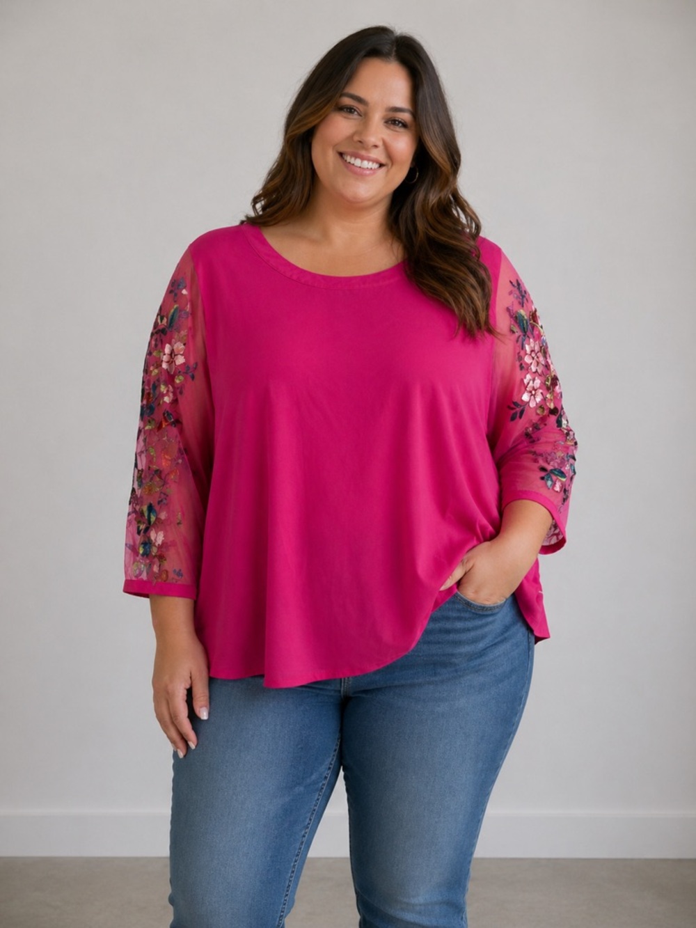 Umgee Lace and Embroiderd Top.